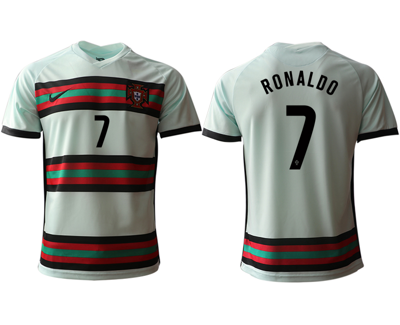 Men 2021 European Cup Portugal away aaa version grey #7 Soccer Jersey